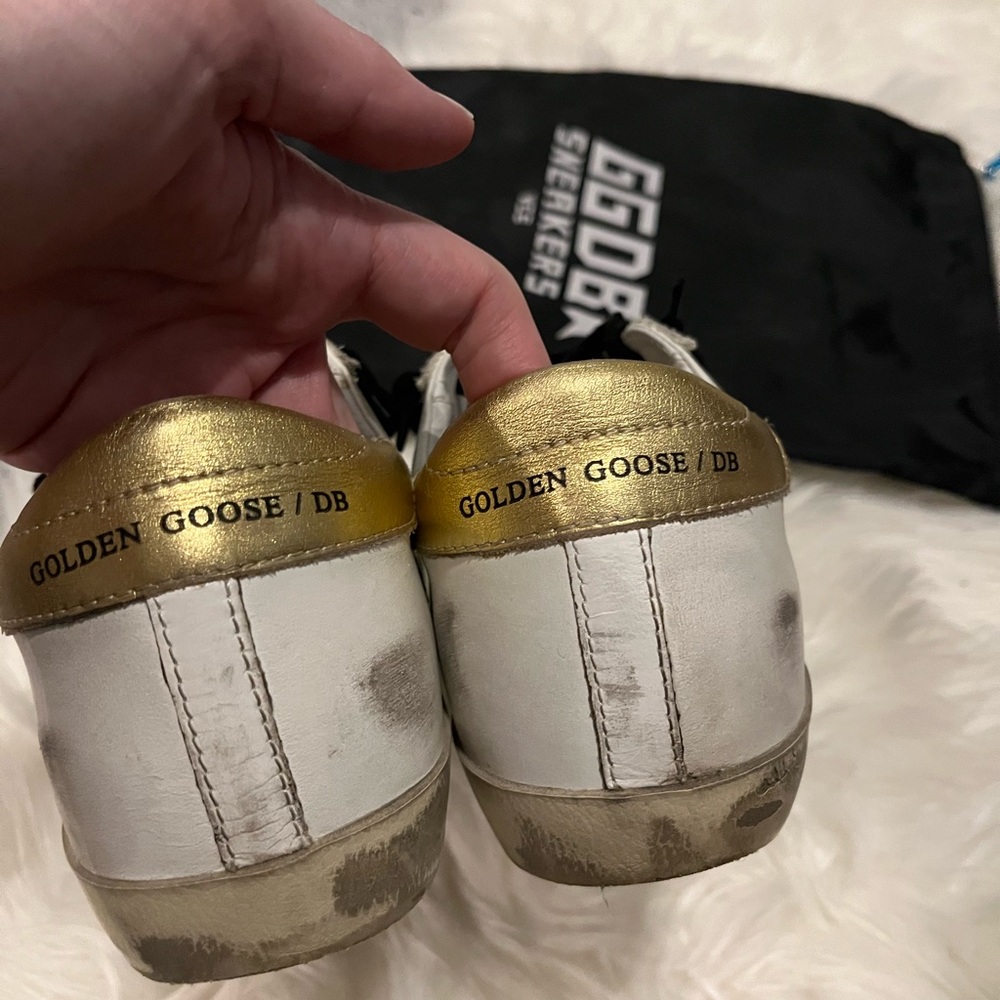 Golden Goose Super Star Sneakers Shoes Genuine Calf Hair Leather Authentic 41 - Picture 5 of 5